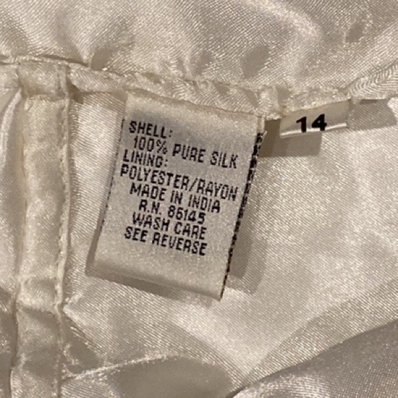 Cecily Brown Ivory Silk Full-Length Embroidered & Beaded Wedding/Formal Dress 14 - Picture 14 of 16